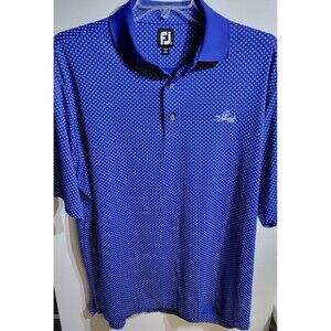 Footjoy FJ Mens Polka Dot Golf Polo Size XL Embroidered Logo